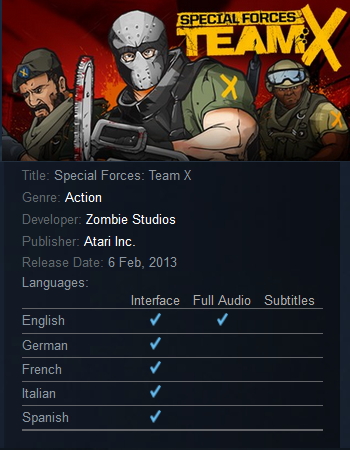 Special Forces: Team X Steam - Click Image to Close